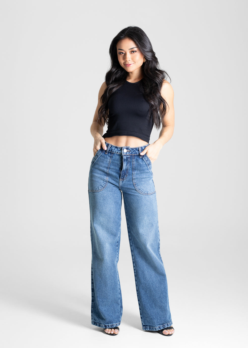 Calça Jeans Sawary Wide Leg - 280598 AZUL