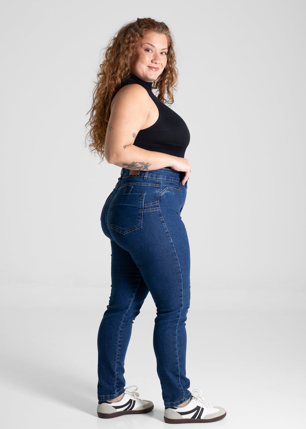 Calça Jeans Sawary Plus Size Levanta Bumbum - 280605 AZUL