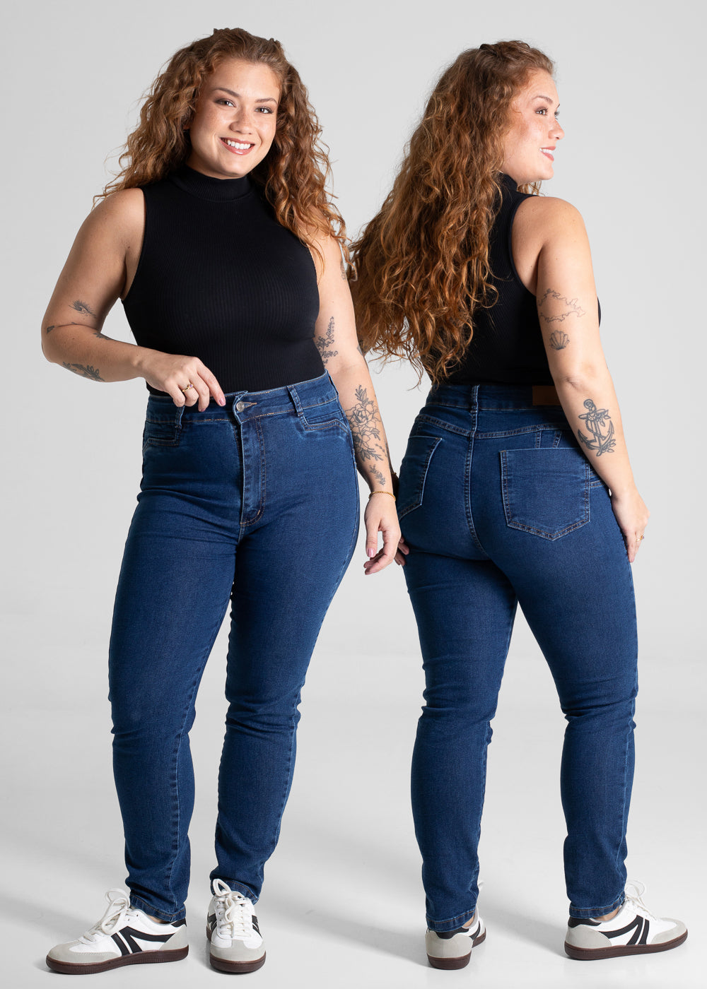 Calça Jeans Sawary Plus Size Levanta Bumbum - 280605 AZUL