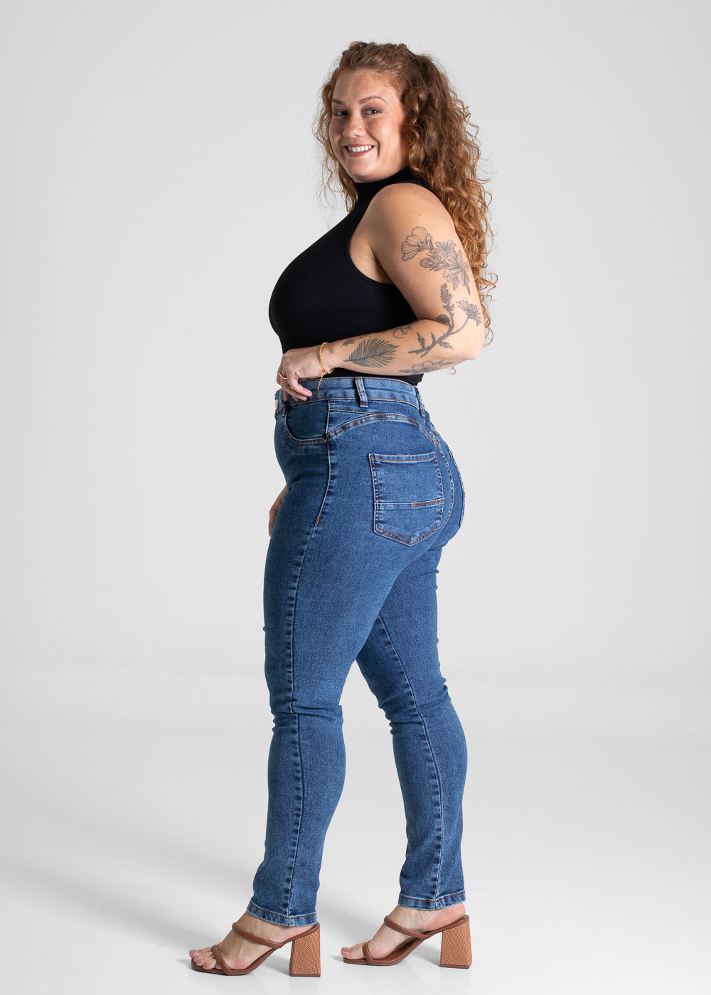 Calça Jeans Sawary Push Up Plus Size - 280613 AZUL