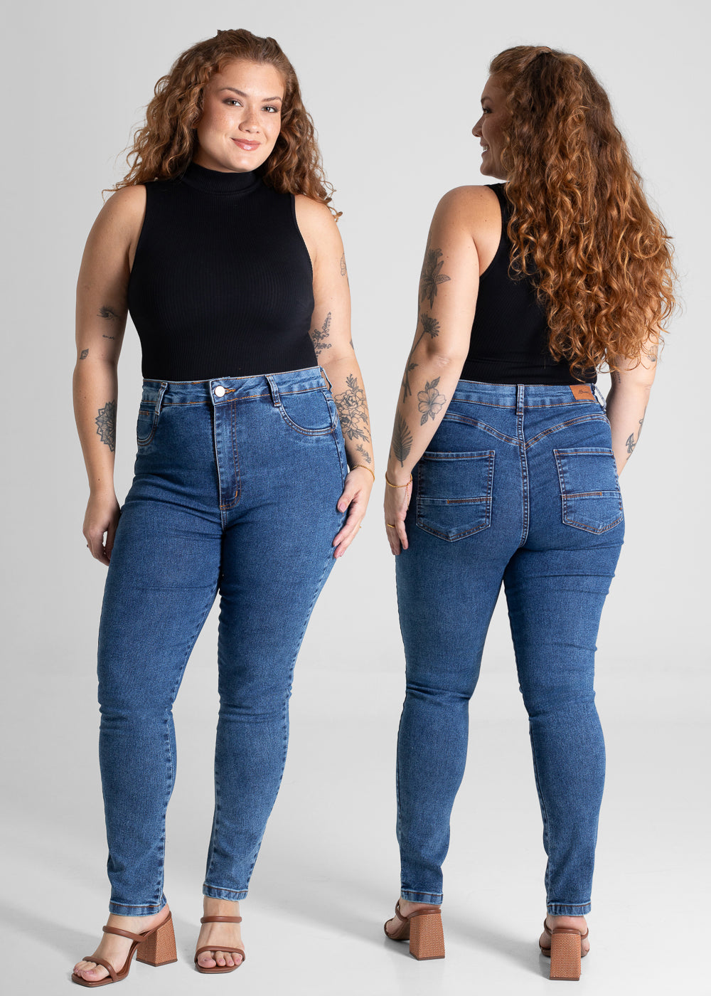 Calça Jeans Sawary Push Up Plus Size - 280613 AZUL