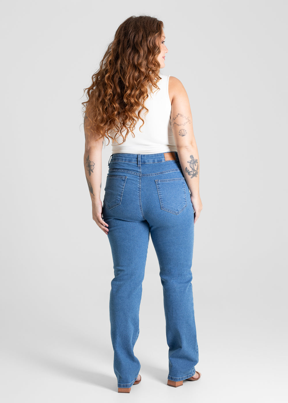 Calça Jeans Sawary Plus Size Reta - 280622 AZUL