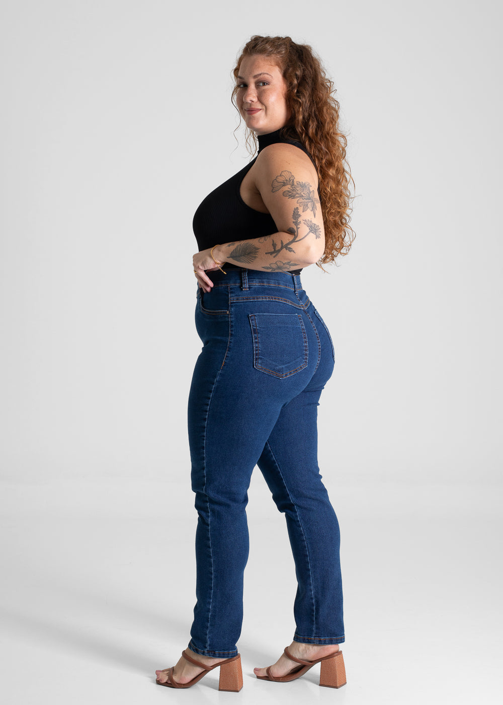 Calça Jeans Sawary Cigarrete Plus Size - 280632 AZUL