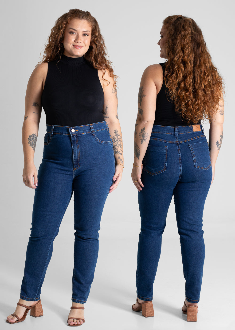 Calça Jeans Sawary Cigarrete Plus Size - 280632 AZUL