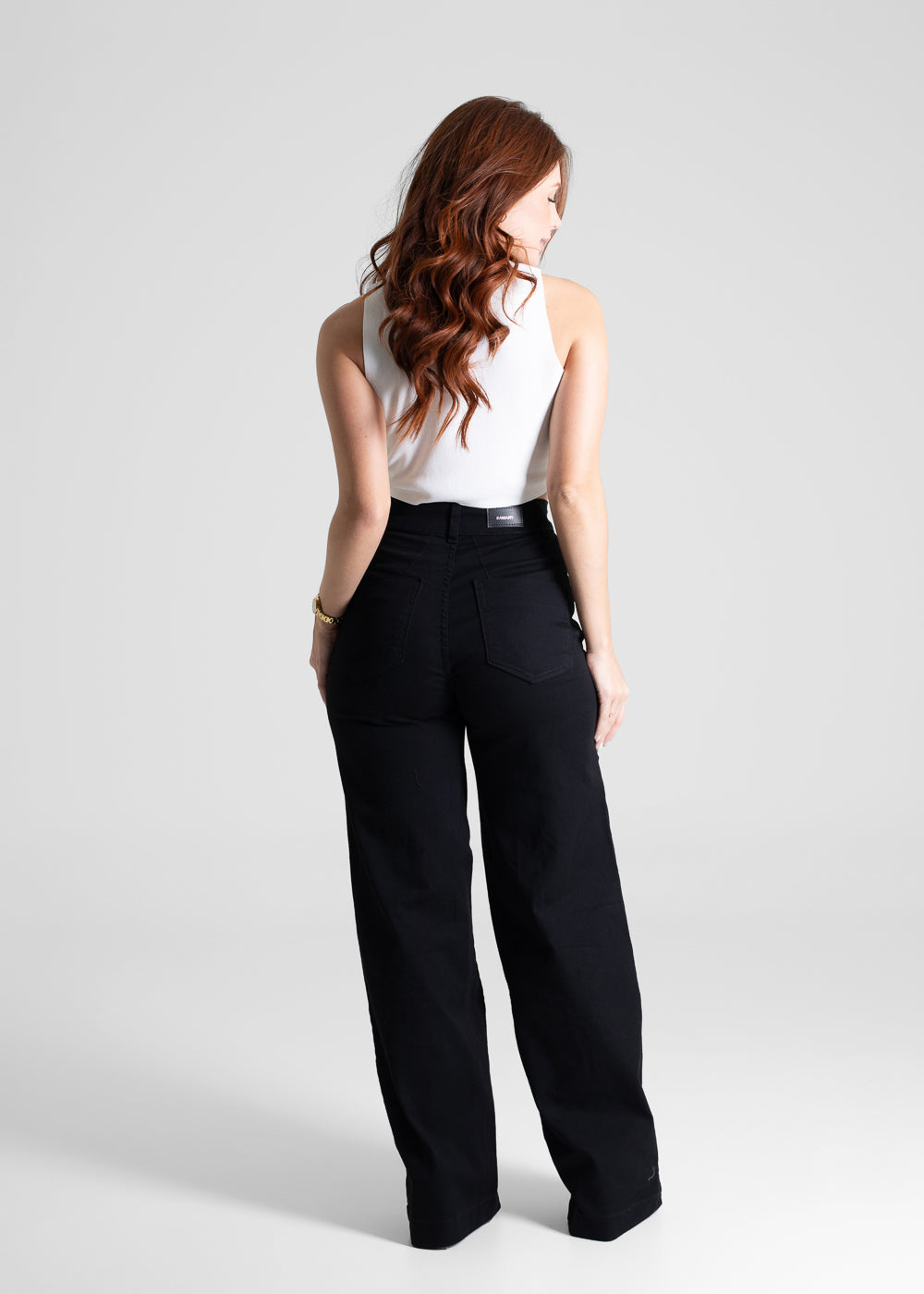 Calça Sarja Sawary Wide Leg - 280634 PRETO