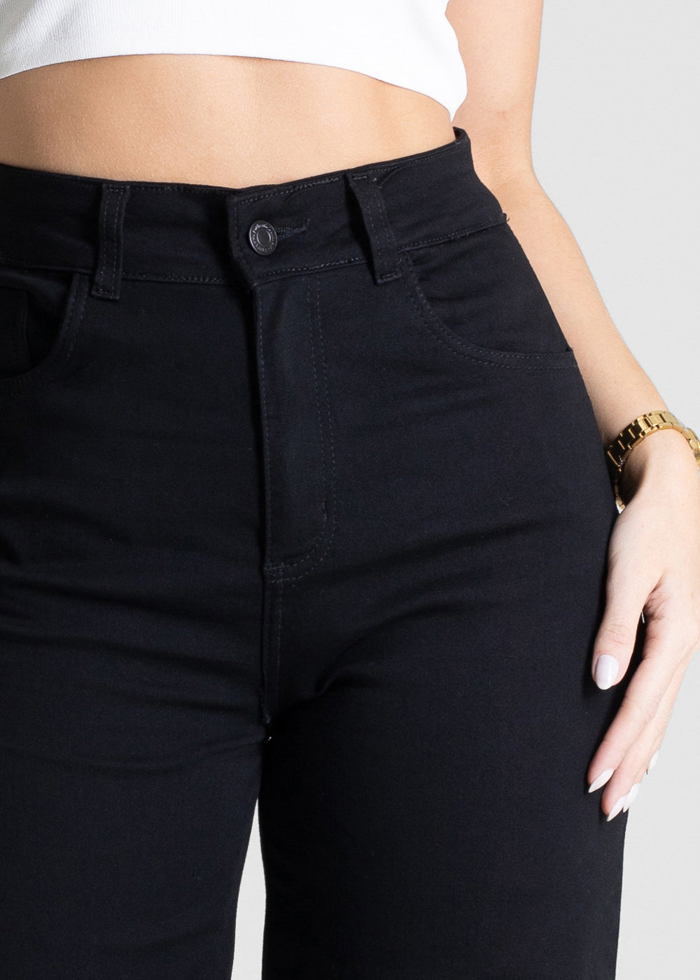 Calça Sarja Sawary Wide Leg - 280634 PRETO