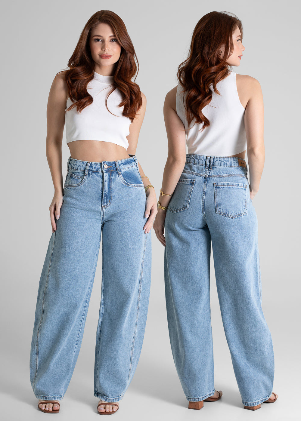 Calça Jeans Sawary Barrel - 280635 AZUL