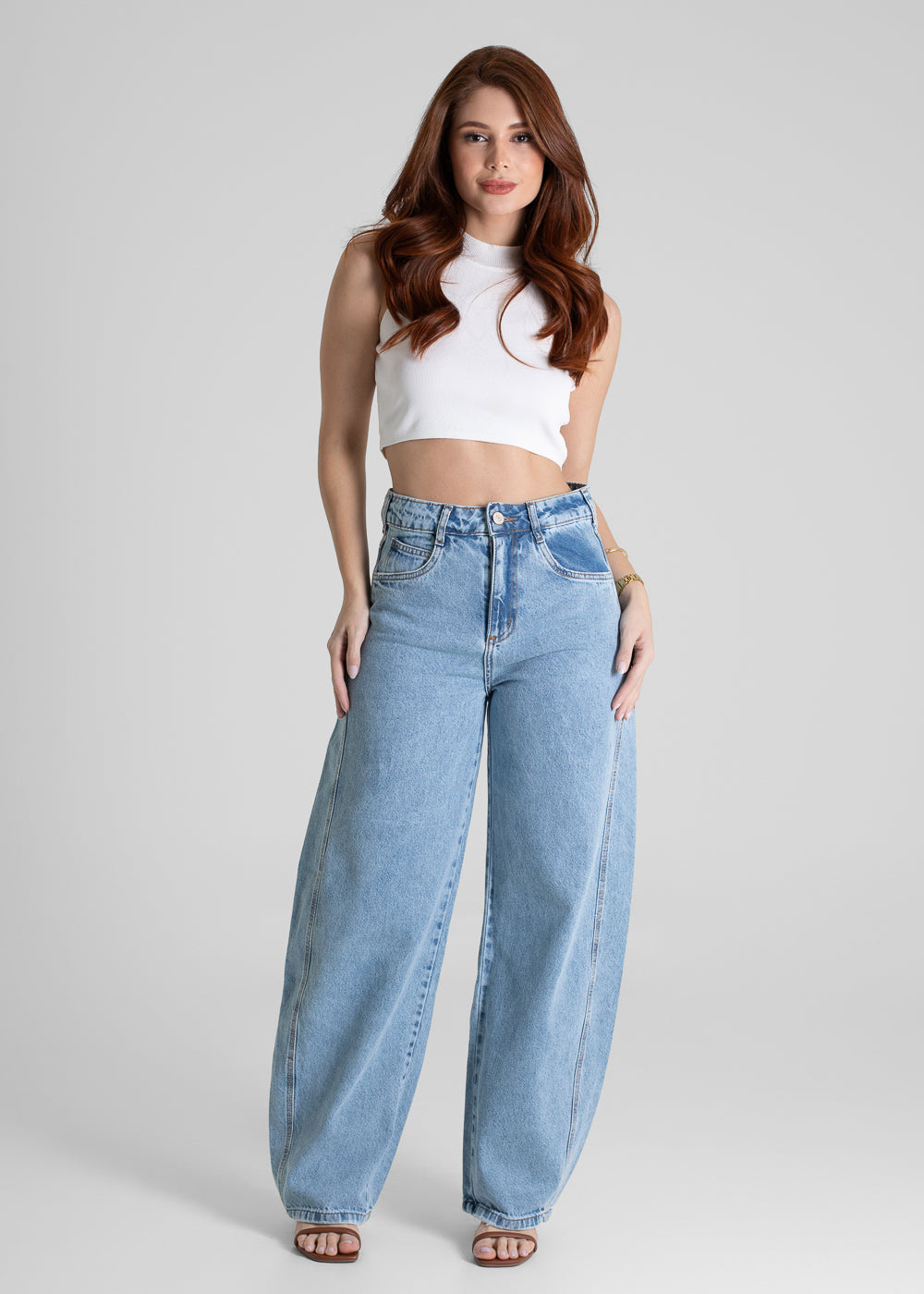 Calça Jeans Sawary Barrel - 280635 AZUL