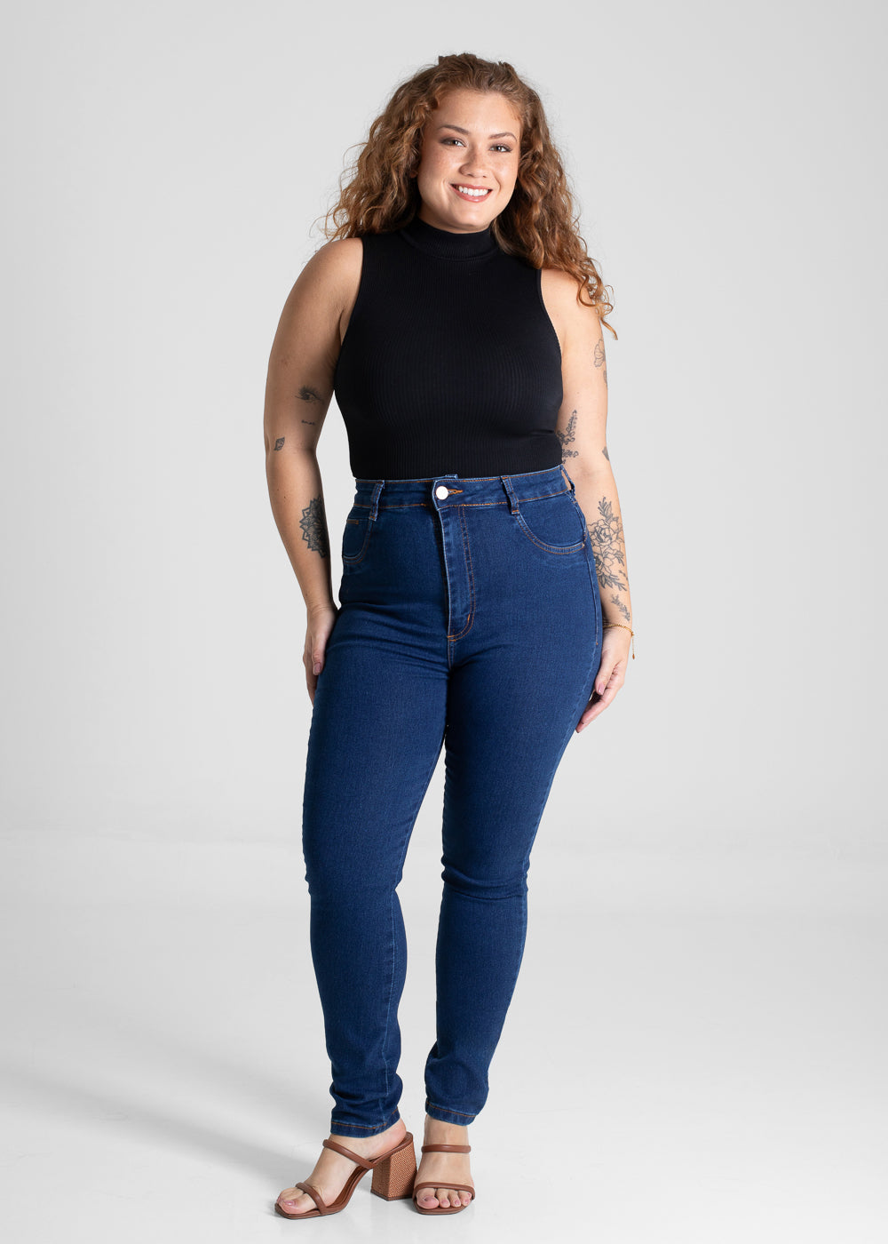 Calça Jeans Sawary Push Up Plus Size - 280642 AZUL