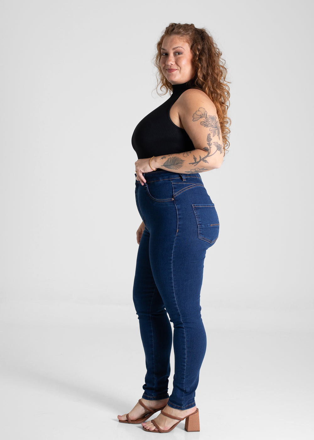 Calça Jeans Sawary Push Up Plus Size - 280642 AZUL