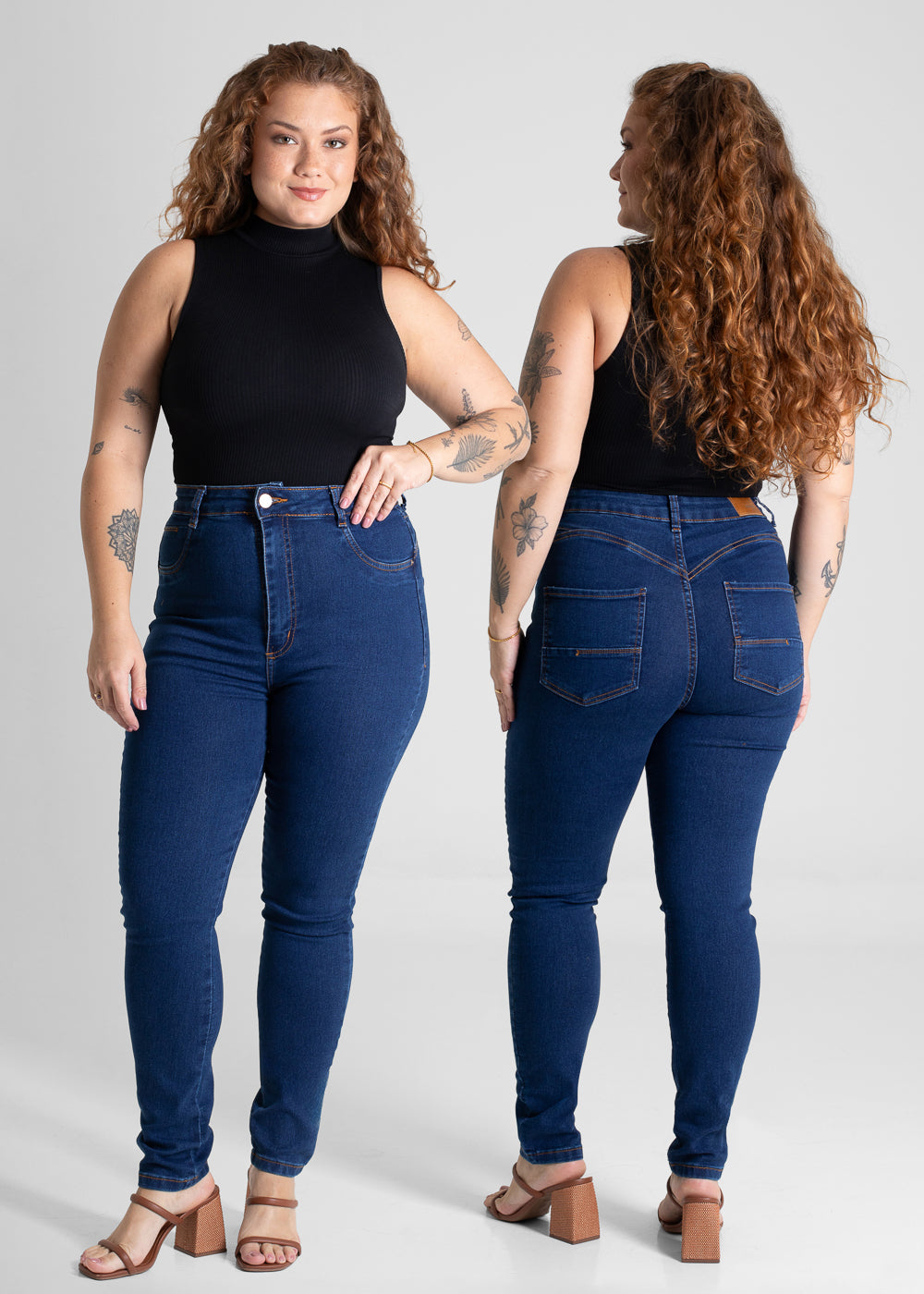 Calça Jeans Sawary Push Up Plus Size - 280642 AZUL
