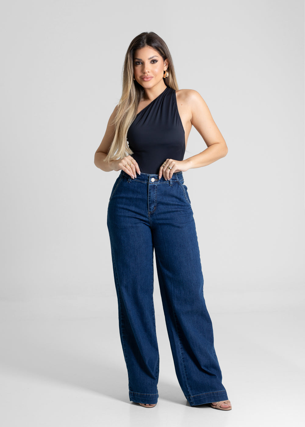Calça Jeans Sawary Wide Leg - 280661 AZUL