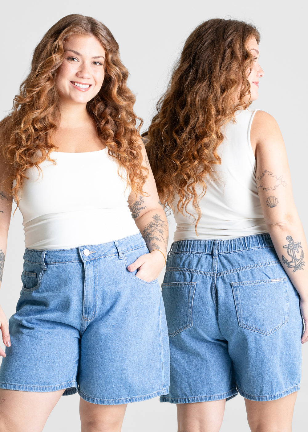 Shorts Jeans Sawary Plus Size - 280666 AZUL