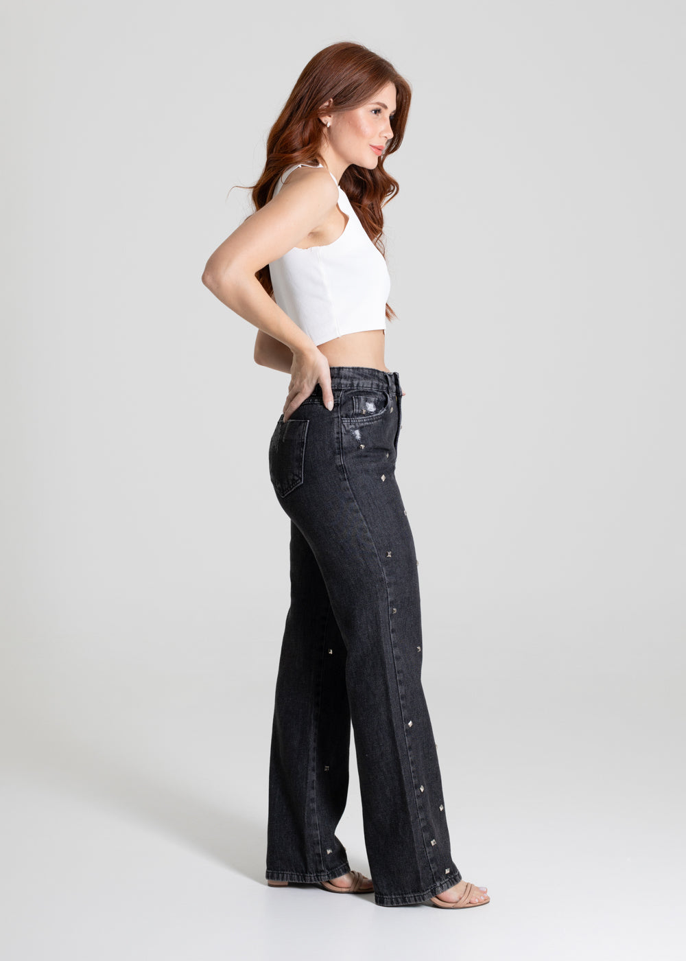 Calça Jeans Sawary Reta - 280671 PRETO
