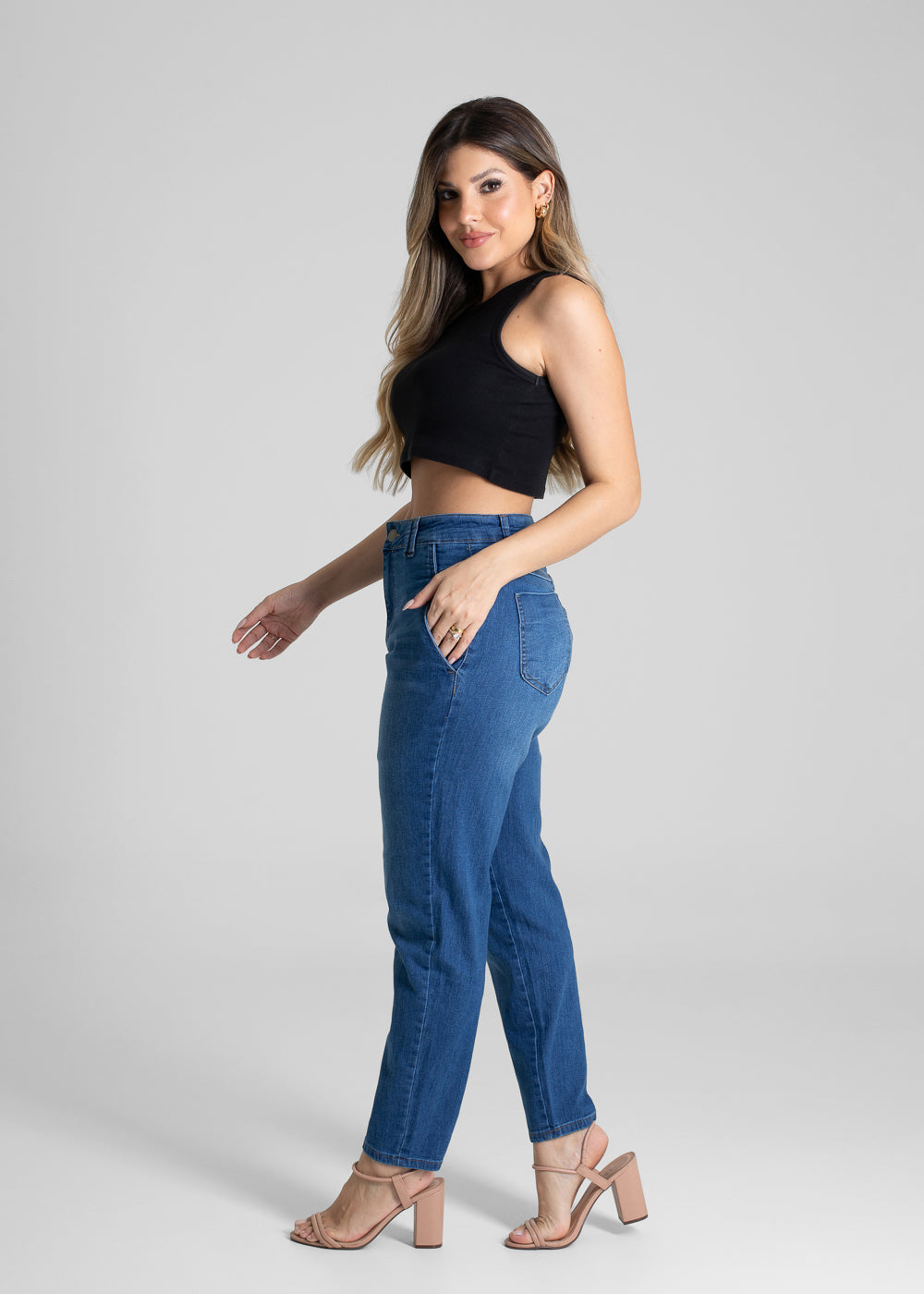 Calça Jeans Sawary Mom - 280673 AZUL