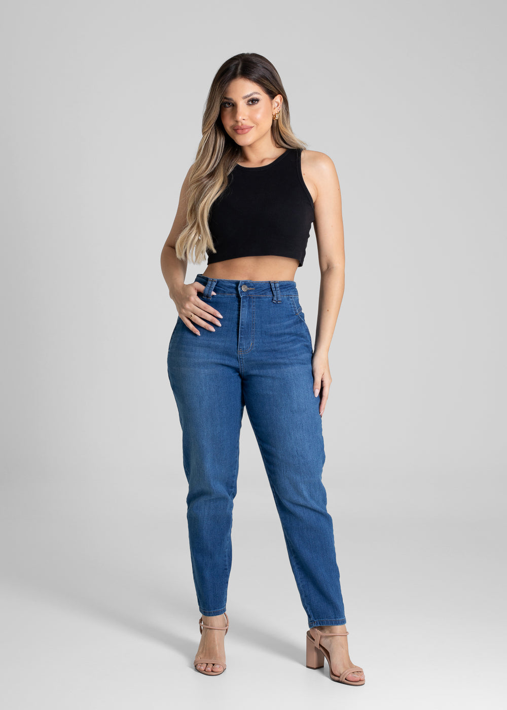 Calça Jeans Sawary Mom - 280673 AZUL