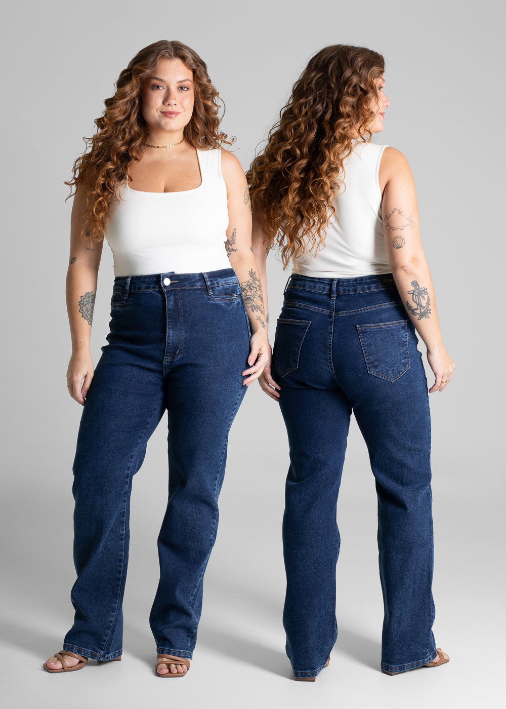 Calça Jeans Sawary Plus Size Reta - 280687 AZUL