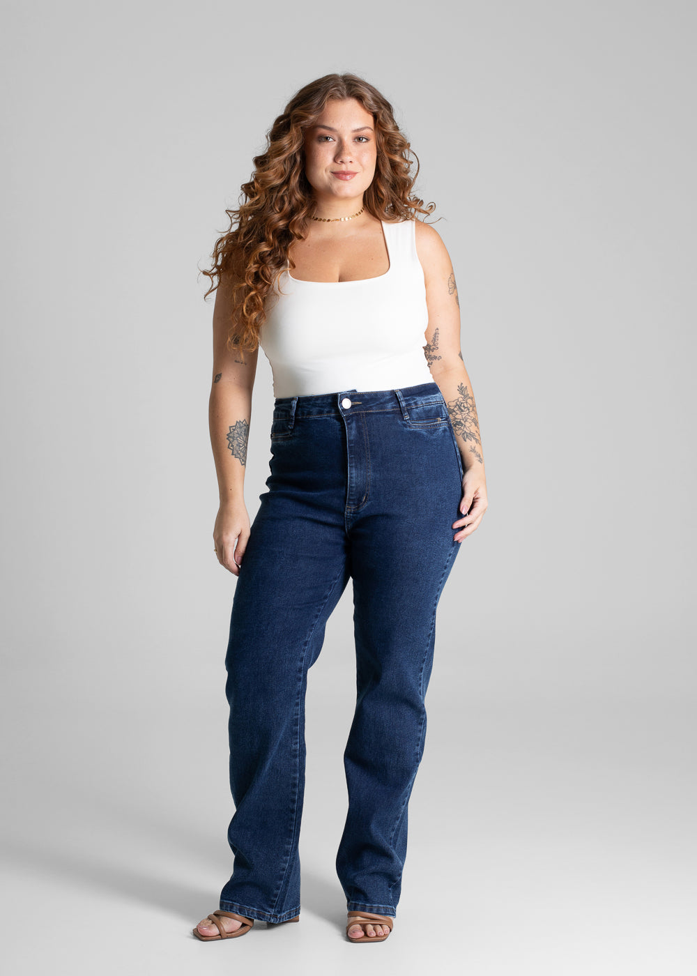 Calça Jeans Sawary Plus Size Reta - 280687 AZUL