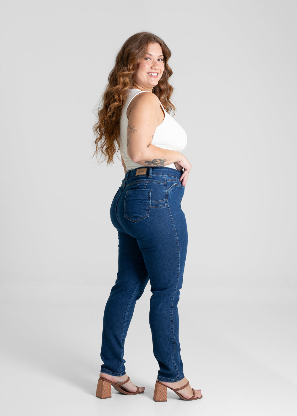 Calça Jeans Sawary Plus Size Levanta Bumbum - 280693 AZUL