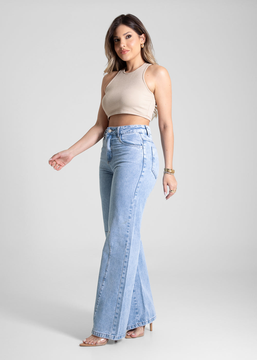 Calça Jeans Sawary Wide Leg - 280704 AZUL