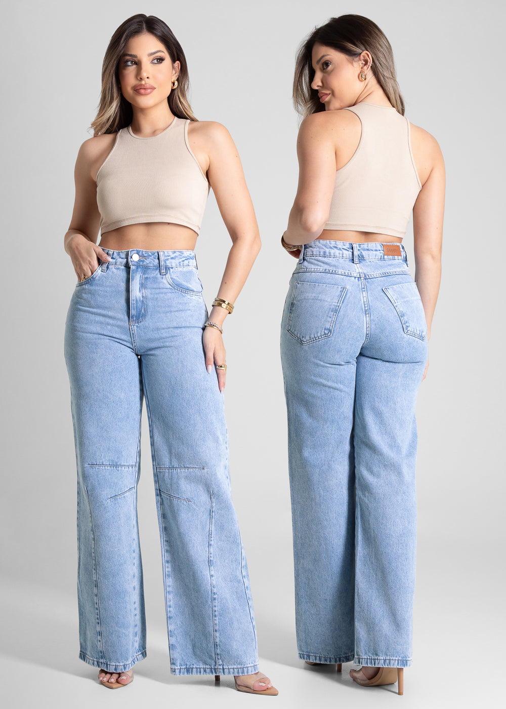 Calça Jeans Sawary Wide Leg - 280704 AZUL