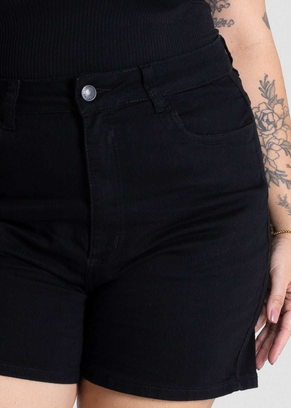 Shorts Sarja Sawary Plus Size - 280705 PRETO