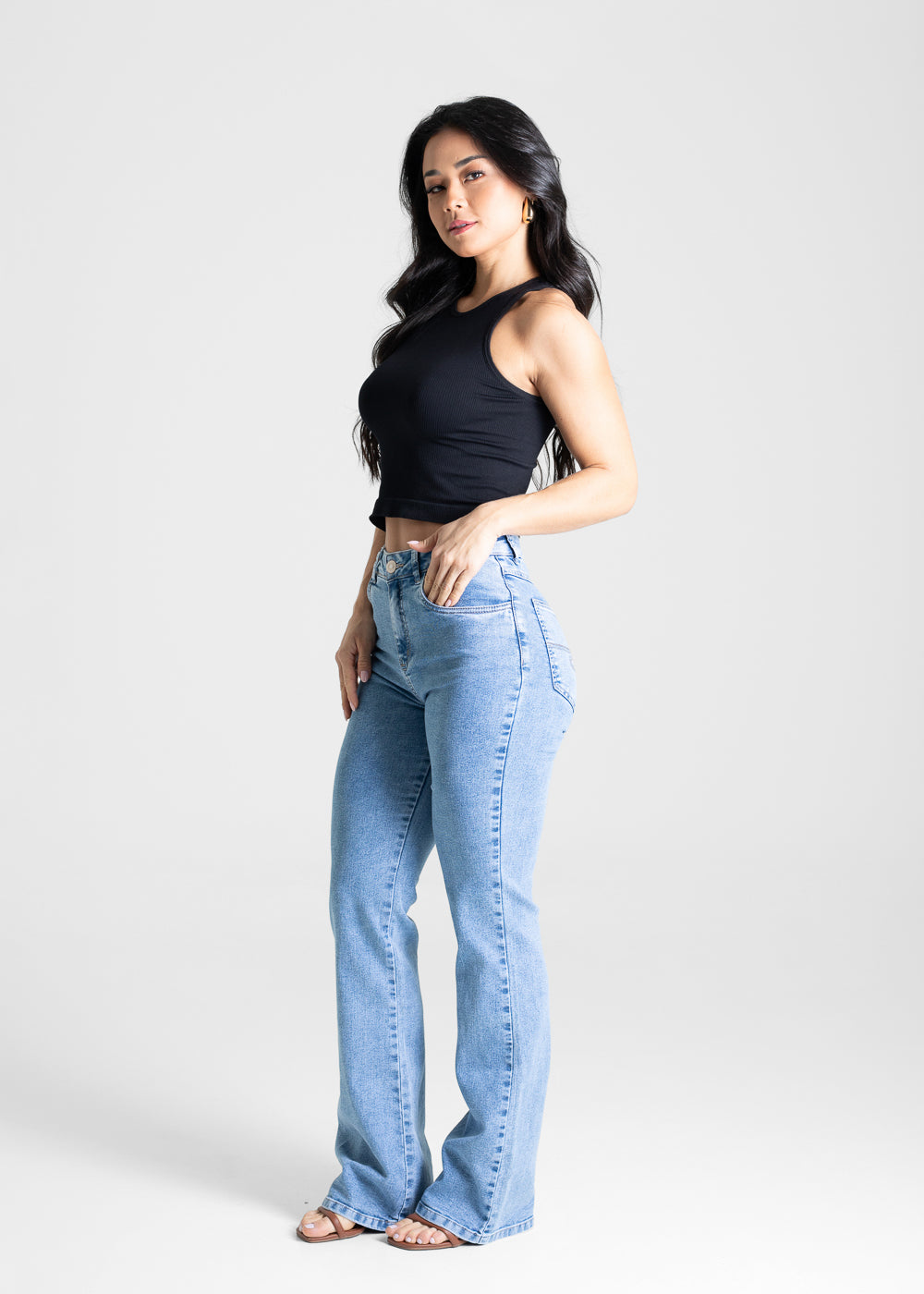 Calça Jeans Sawary Boot Cut - 280722 AZUL