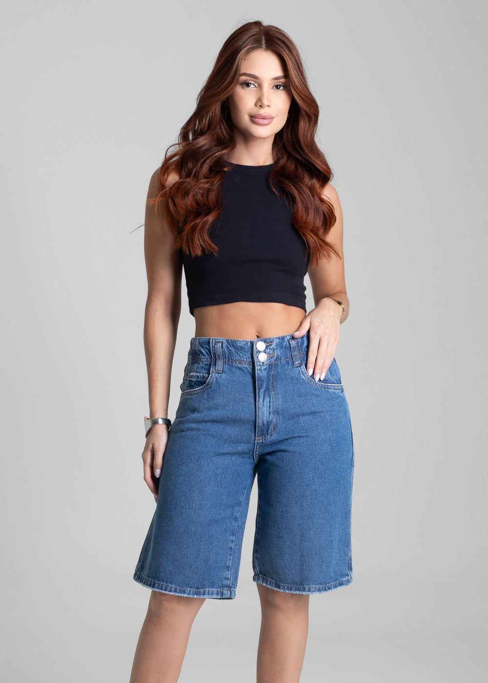 Calça Jeans Sawary Wide Leg Petit - 281181 AZUL