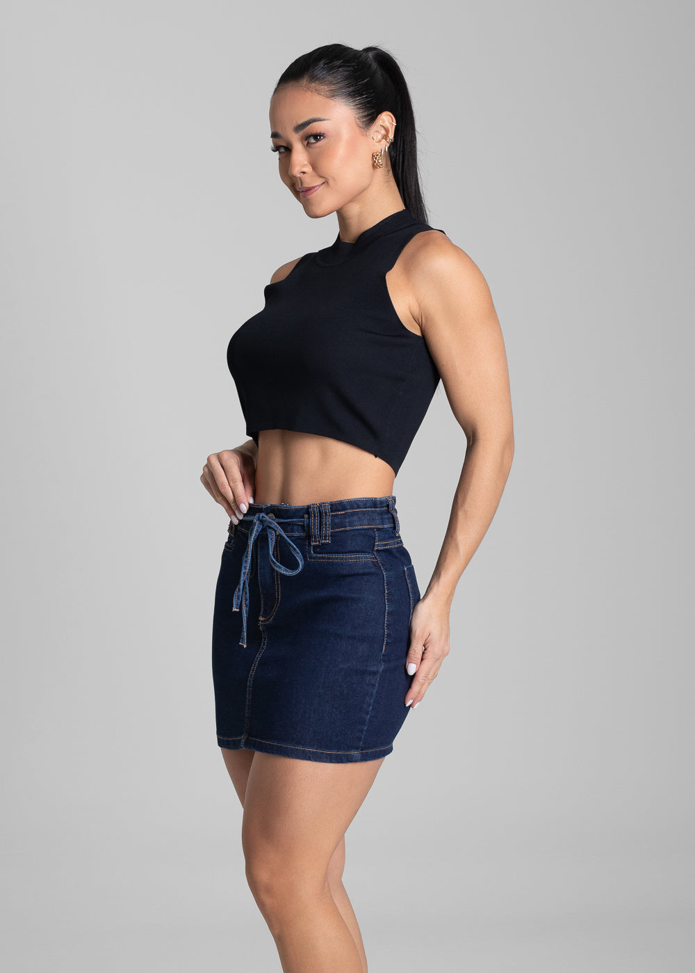 Saia Jeans Sawary - 280747 AZUL