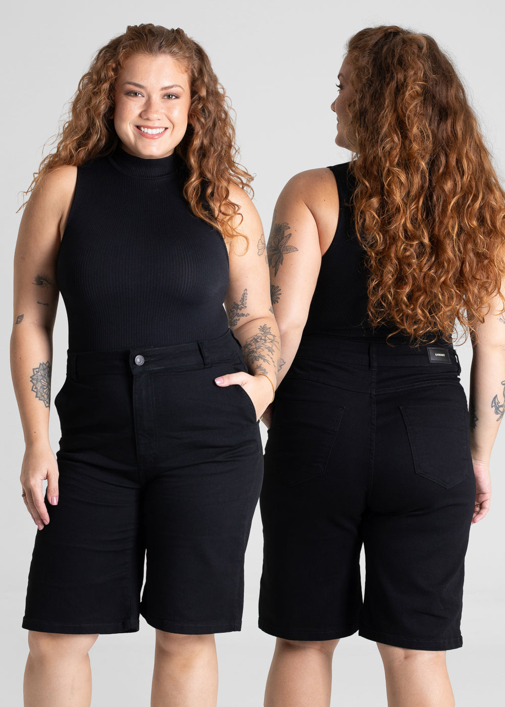 Bermuda Sarja Sawary Plus Size - 280749 PRETO