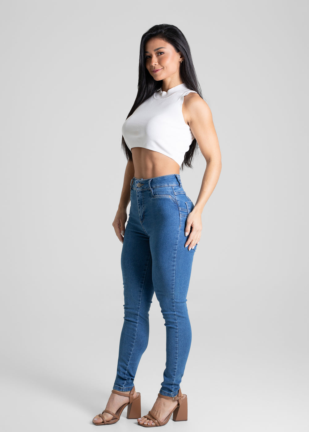 Calça Jeans Sawary Levanta Bumbum - 280755 AZUL