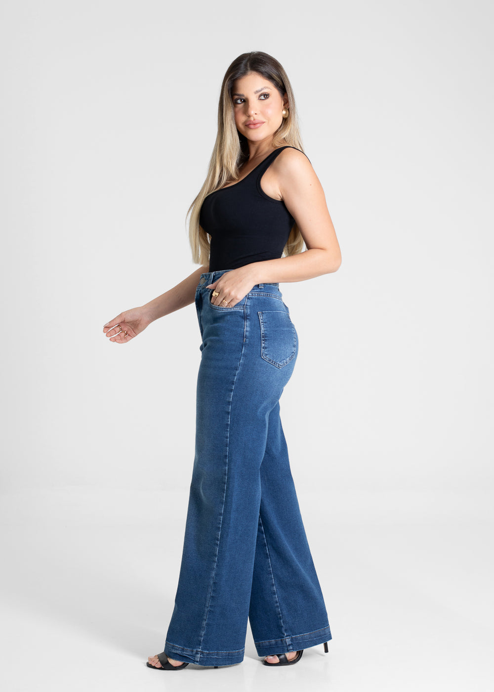 Calça Jeans Sawary Wide Leg - 280772 AZUL