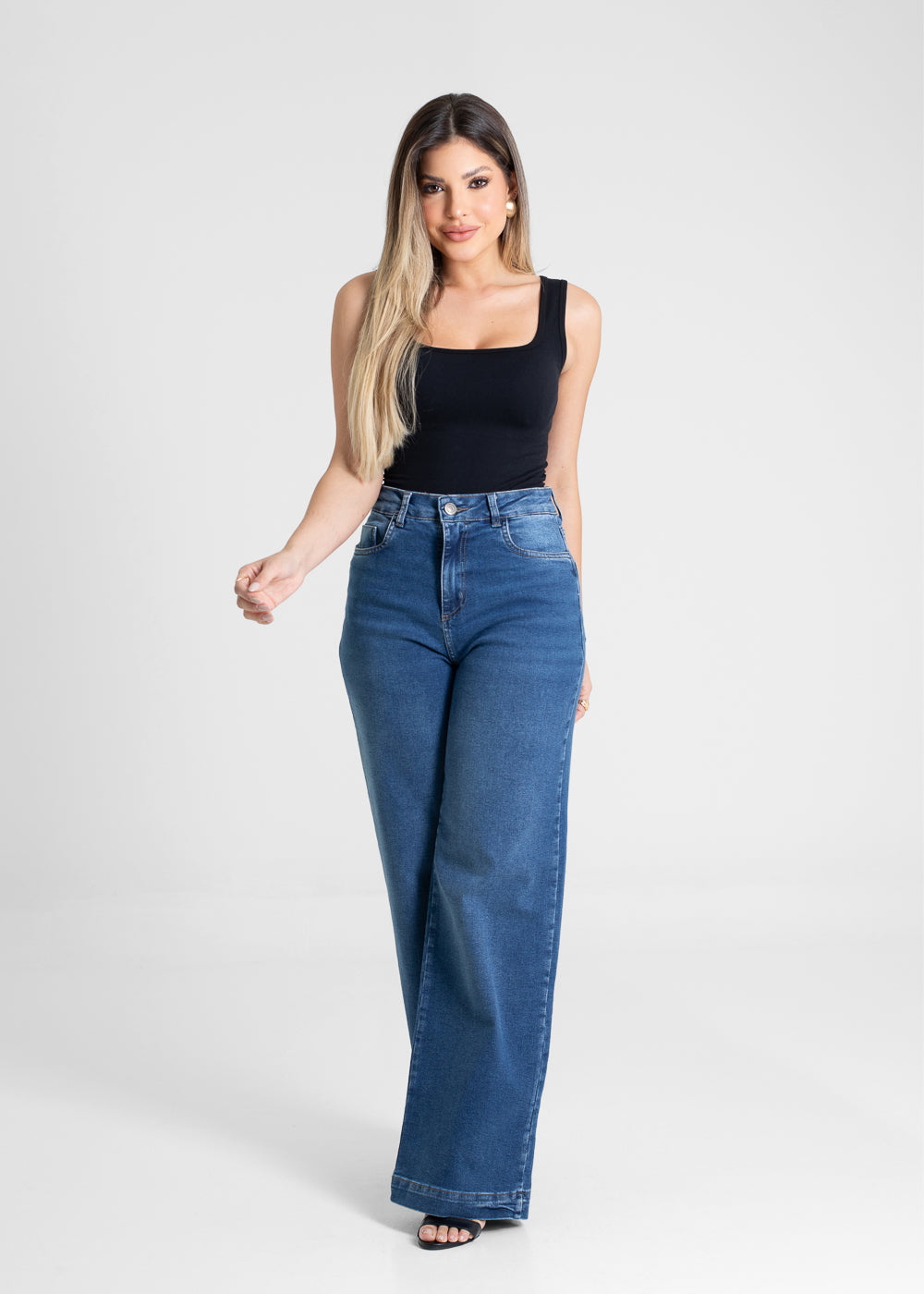Calça Jeans Sawary Wide Leg - 280772 AZUL
