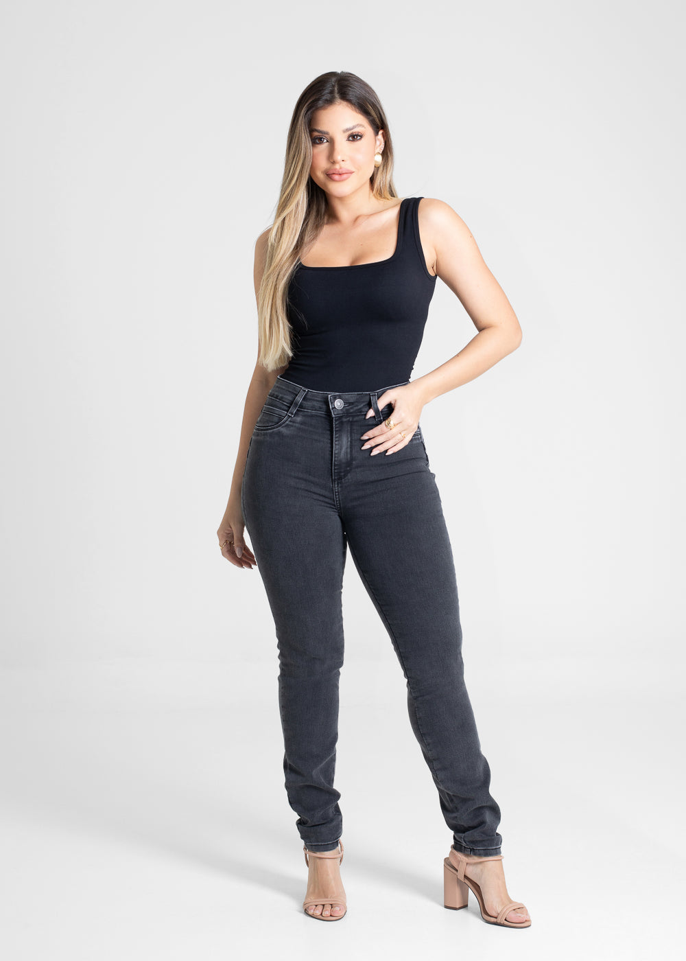 Calça Jeans Sawary Levanta Bumbum - 280774 PRETO