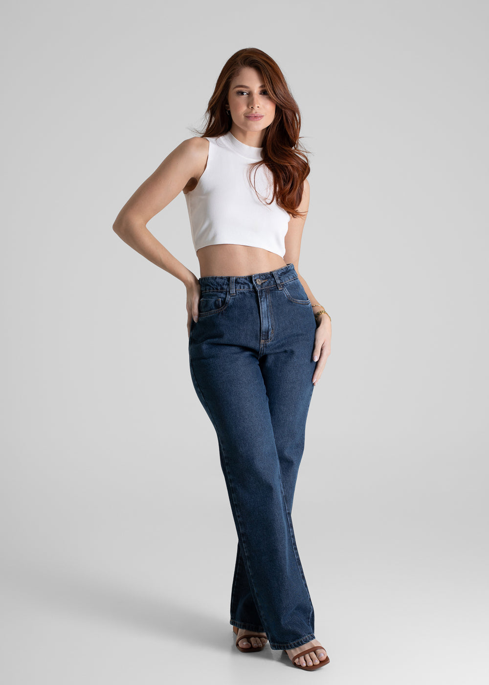 Calça Jeans Sawary Reta Petit - 280778 PRETO