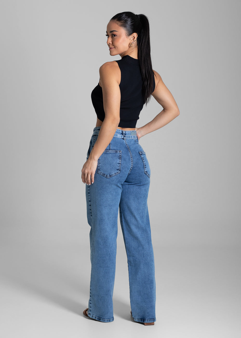 Calça Jeans Sawary Wide Leg - 280779 AZUL