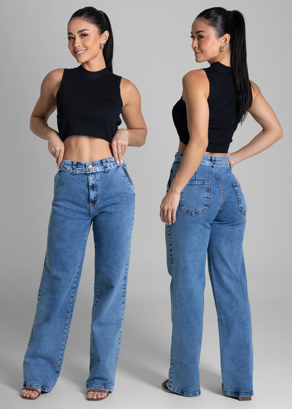 Calça Jeans Sawary Wide Leg - 280779 AZUL