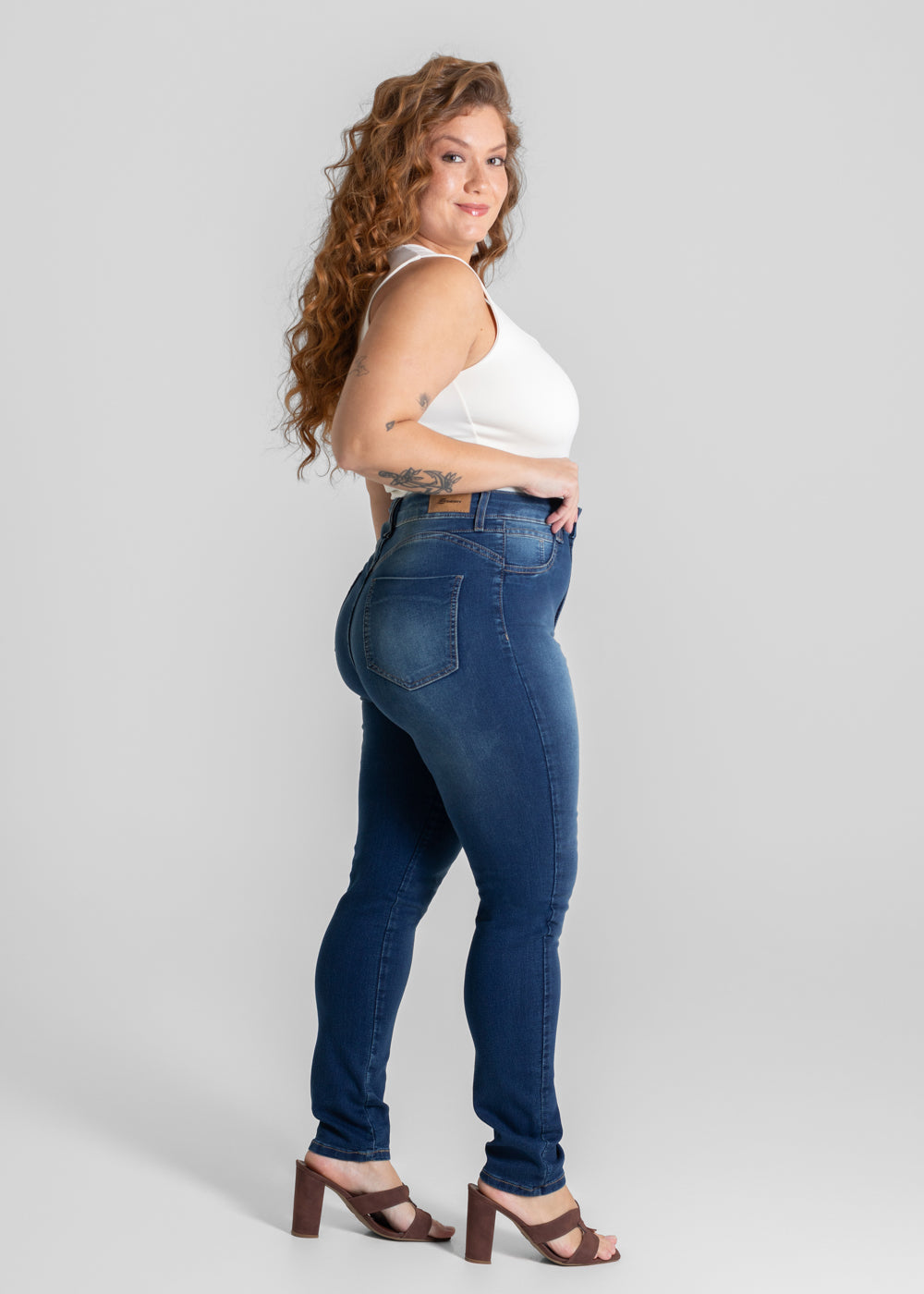 Calça Jeans Sawary Push Up Plus Size - 280784 AZUL