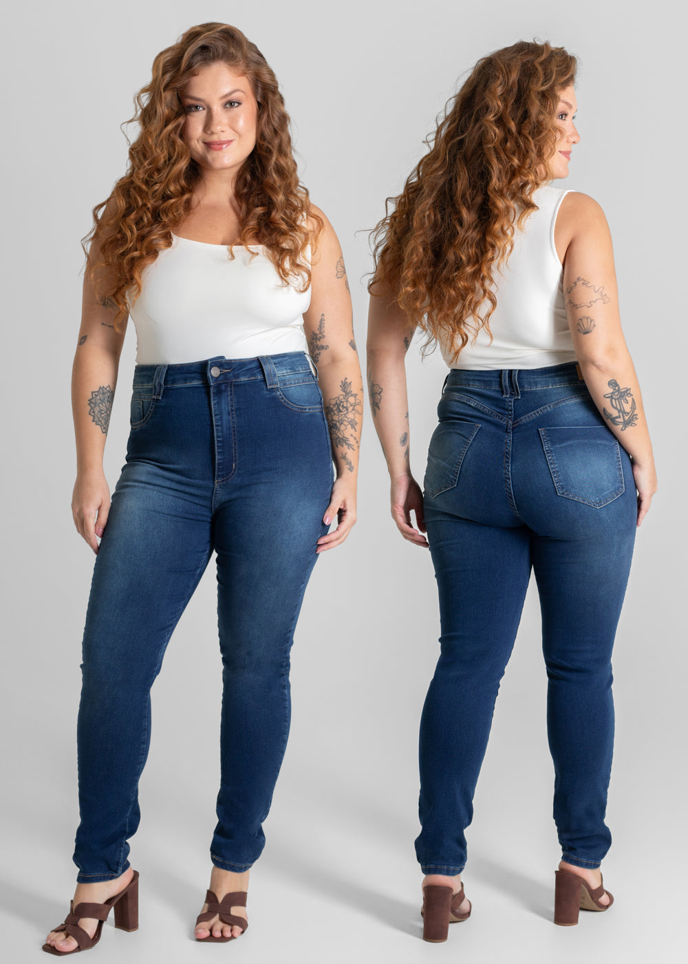Calça Jeans Sawary Push Up Plus Size - 280784 AZUL