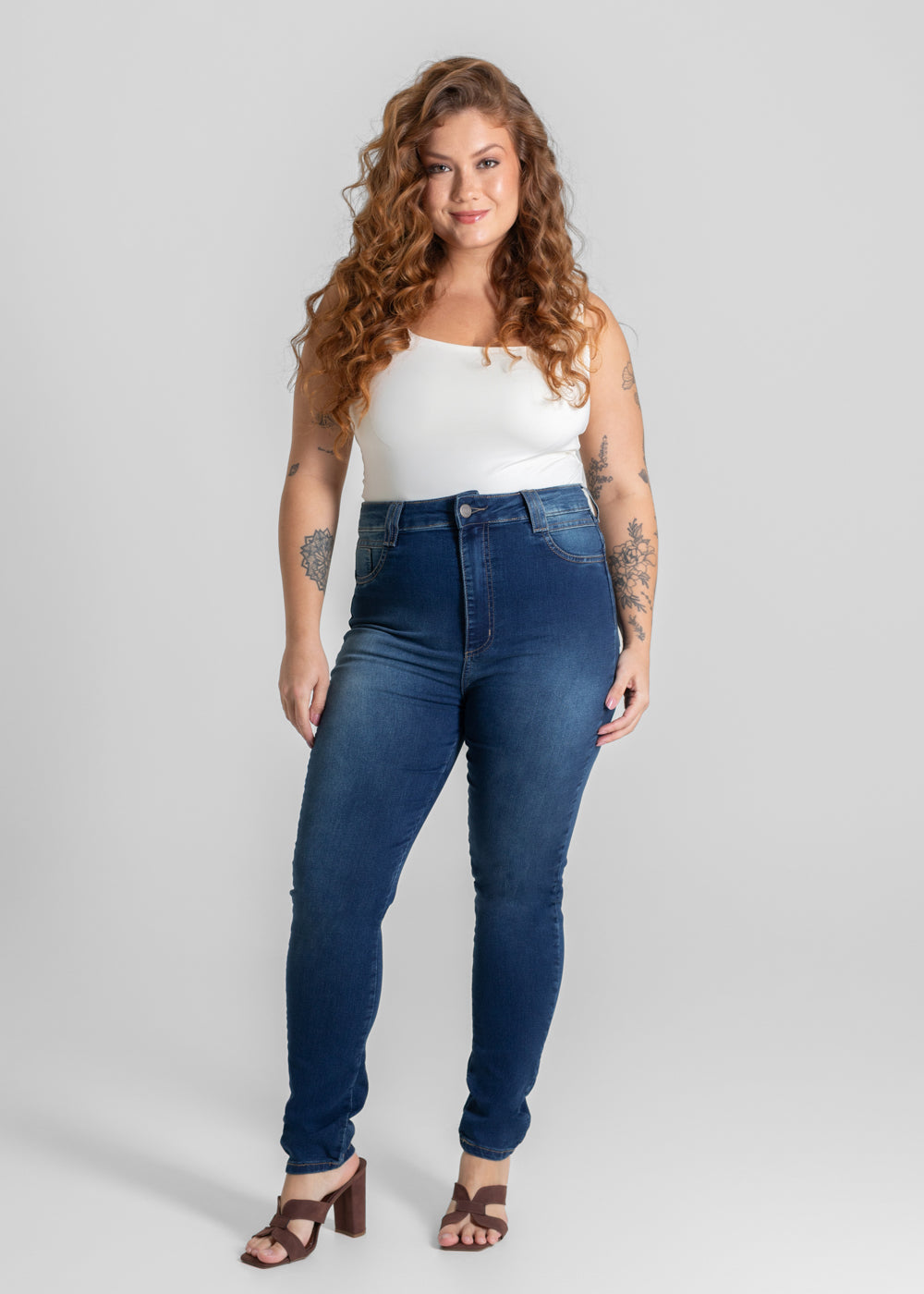 Calça Jeans Sawary Push Up Plus Size - 280784 AZUL