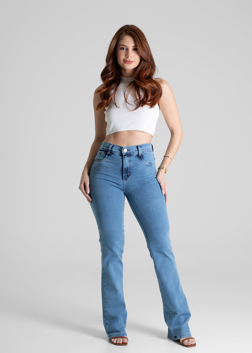 Calça Jeans Sawary Boot Cut - 280789 AZUL