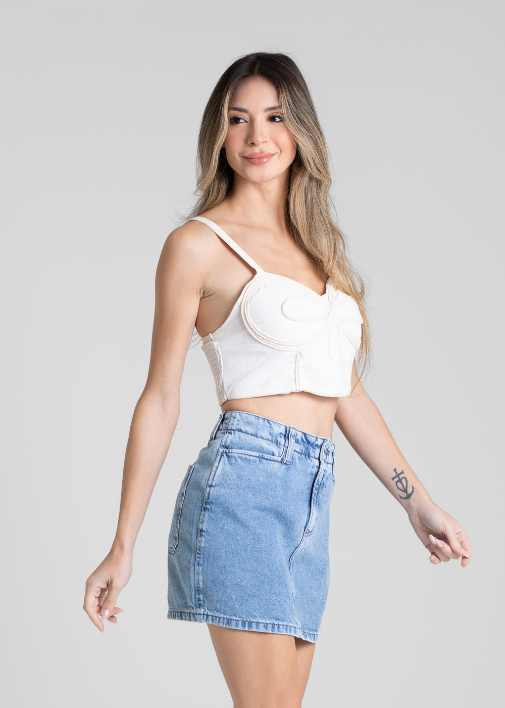 Saia Jeans Sawary - 280793 AZUL