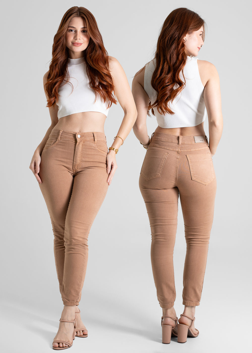 Calça Jeans Sawary Skinny Petit - 280800 MARROM