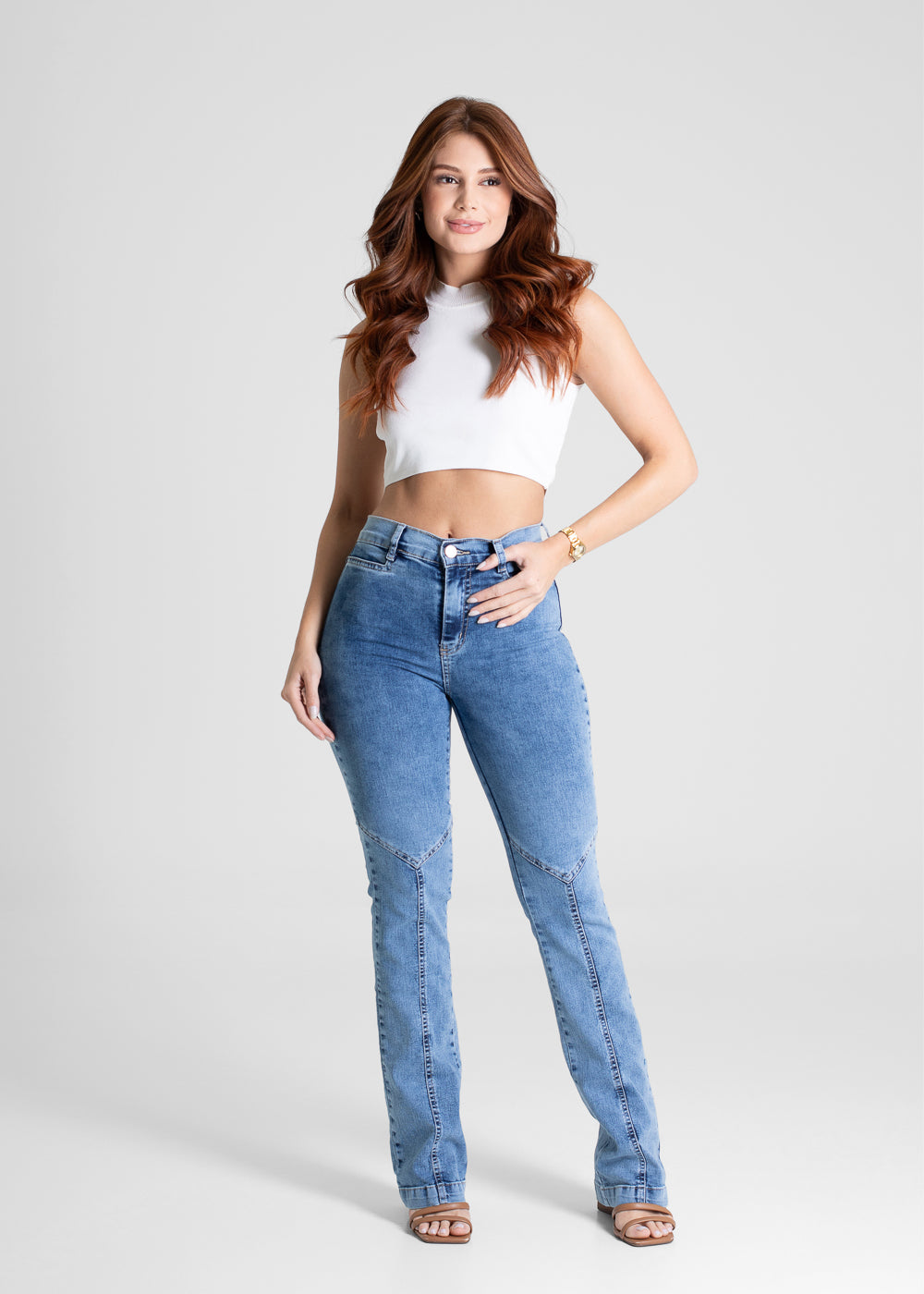 Calça Jeans Sawary Boot Cut - 280803 AZUL