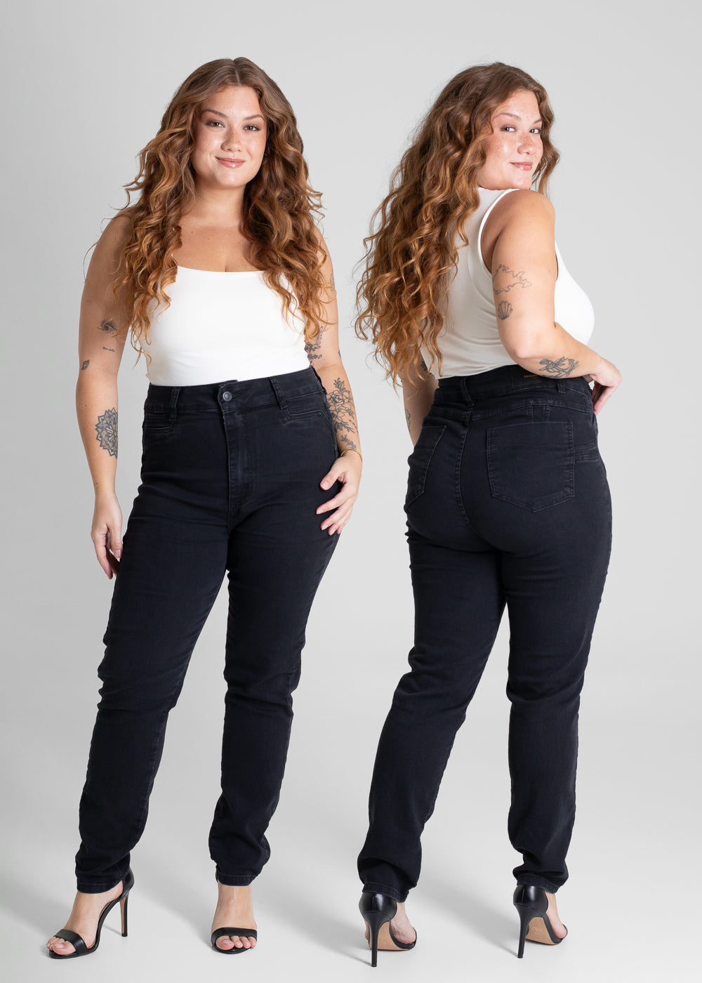 Calça Sarja Sawary Plus Size Levanta Bumbum - 280808 PRETO