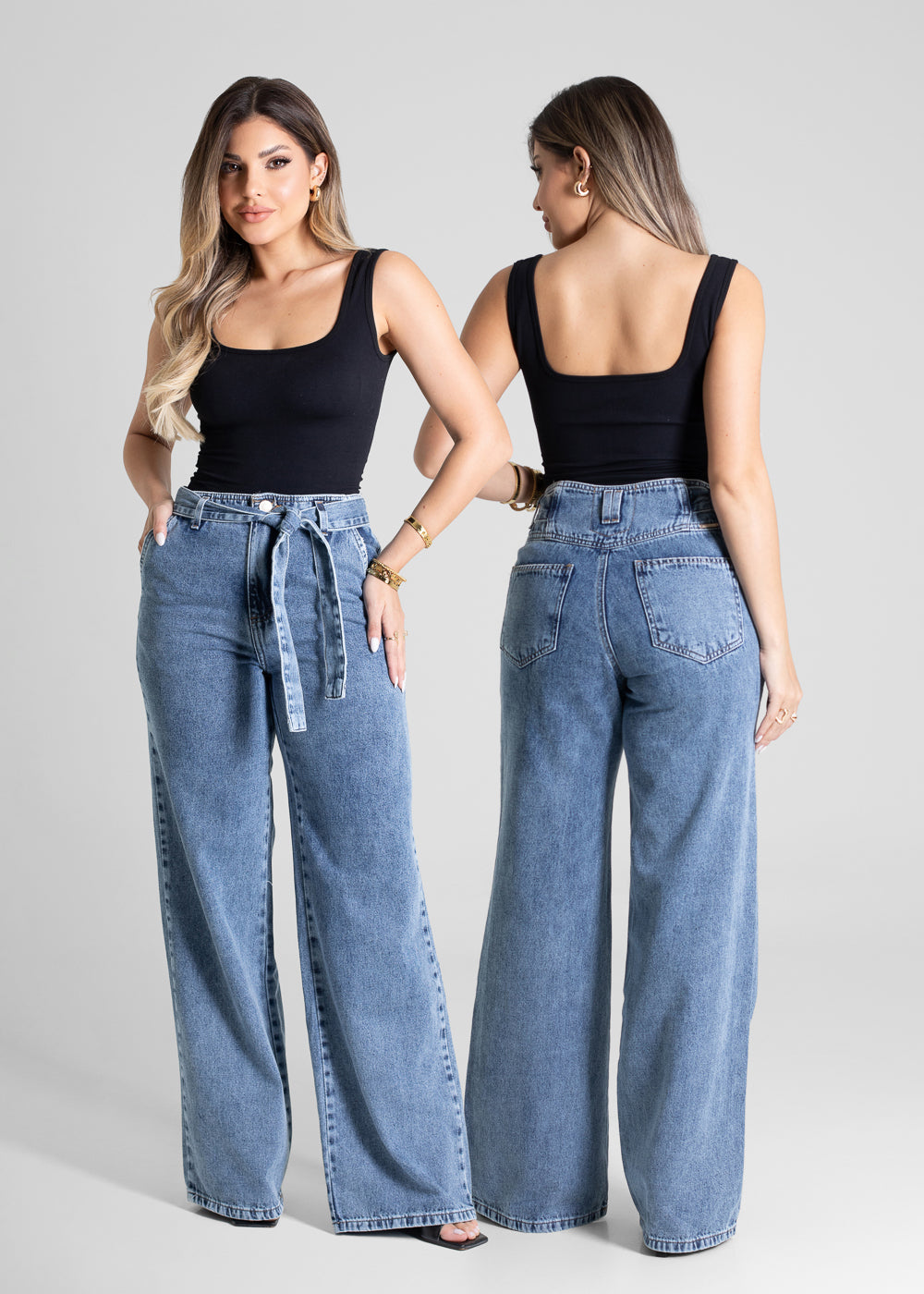Calça Jeans Sawary Wide Leg - 280812 AZUL