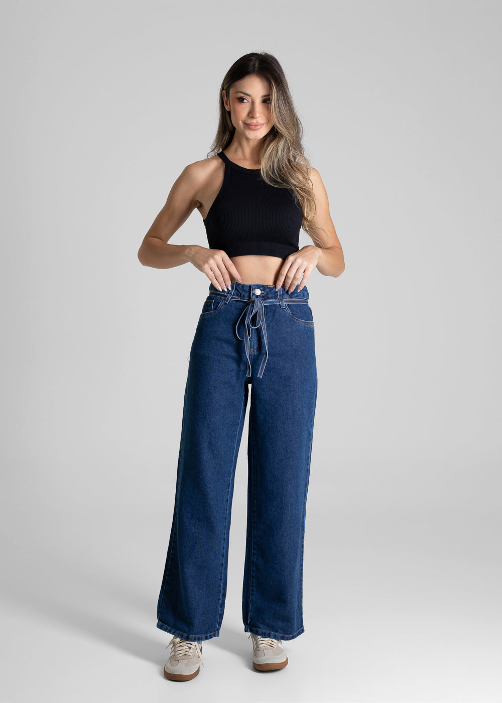 Calça Jeans Sawary Wide Leg Petit - 280814 AZUL