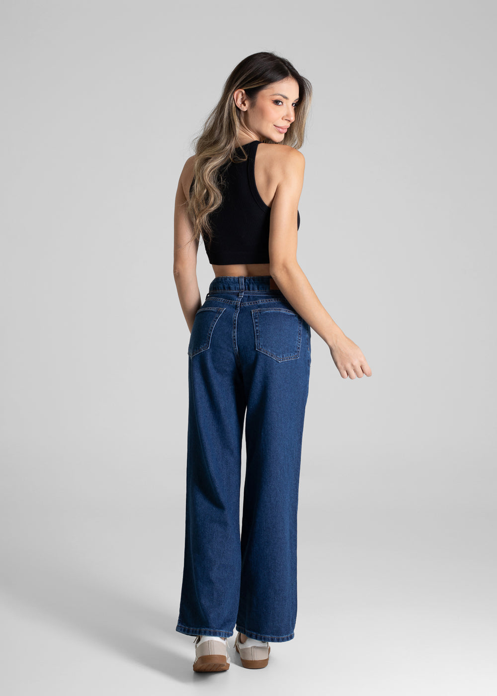 Calça Jeans Sawary Wide Leg Petit - 280814 AZUL