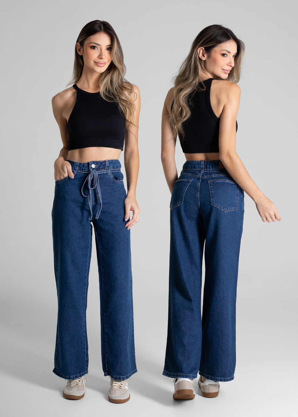 Calça Jeans Sawary Wide Leg Petit - 280814 AZUL