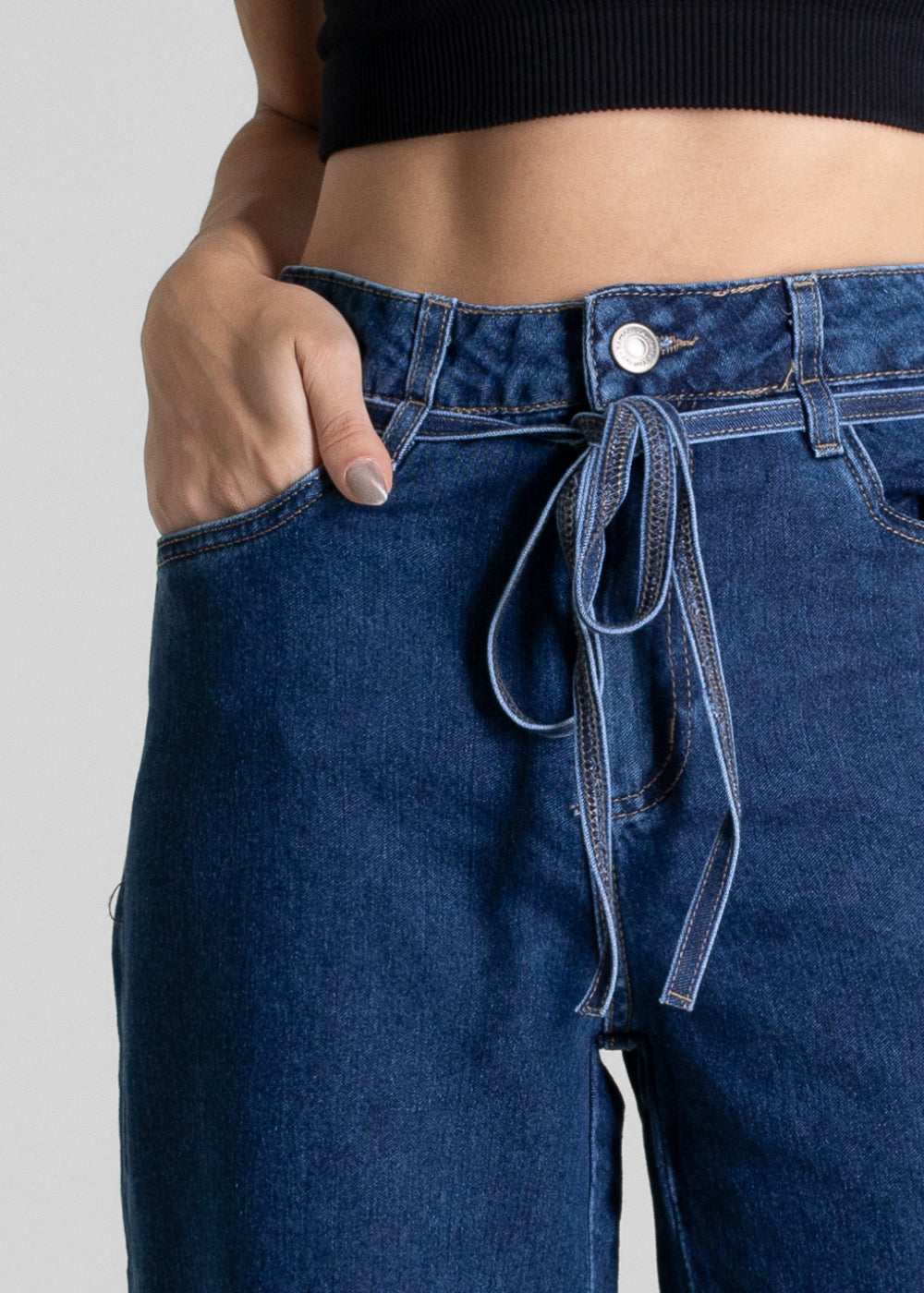 Calça Jeans Sawary Wide Leg Petit - 280814 AZUL